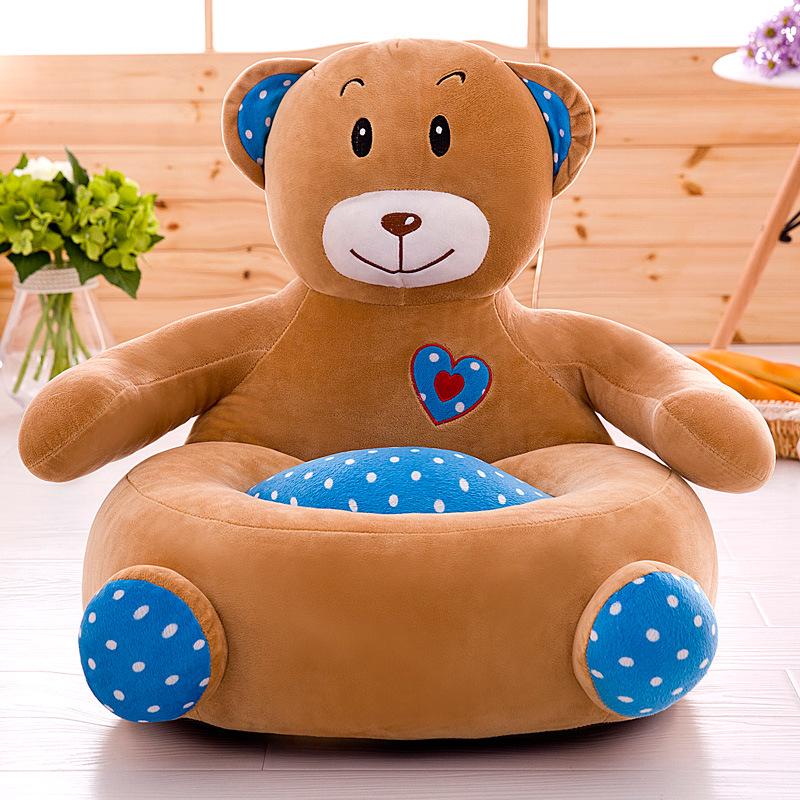 Lazy Kids' Plush Animal Sofa: Dinosaur, Giraffe, Elephant Dolls