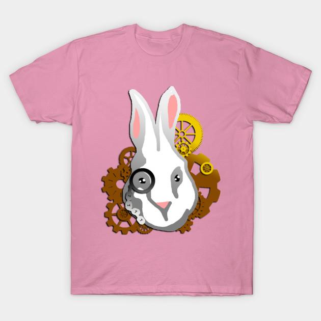 T Shirt Women Steampunk White Rabbit Harajuku Print Kawaii Tshirt Summer Short Sleeve Female T-Shirt Top Tee