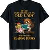 Never Underestimate An Old Lady Who Loves Reading Book Owl T-Shirt