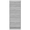 Shoe Cabinet Gray Sonoma 59 x 17 x 150 cm Particleboard