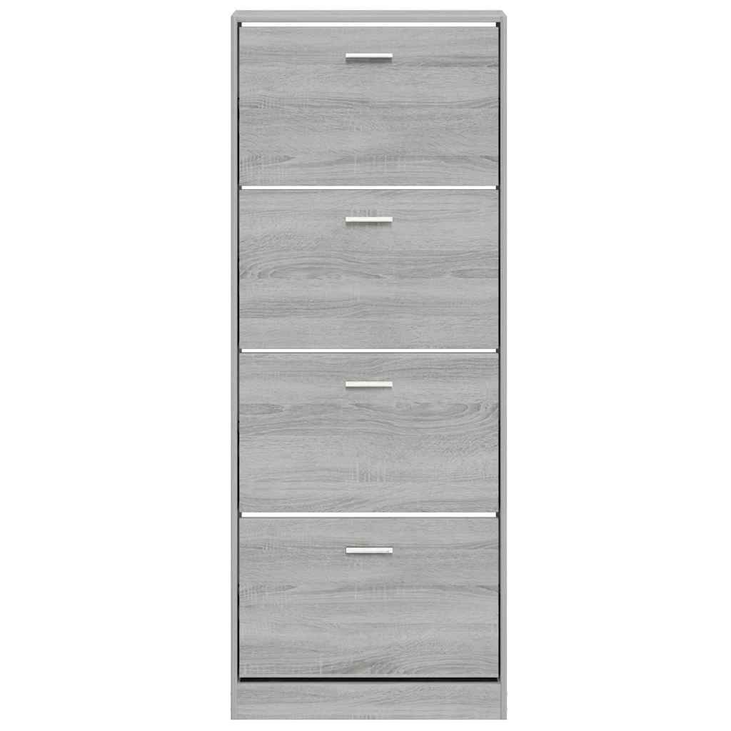 Shoe Cabinet Gray Sonoma 59 x 17 x 150 cm Particleboard