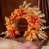 Women Head-Dress Colorful Flower Headband Hair Wreath Wedding Party Costume Headpiece for Bridal Women Fashion Hair Accessory