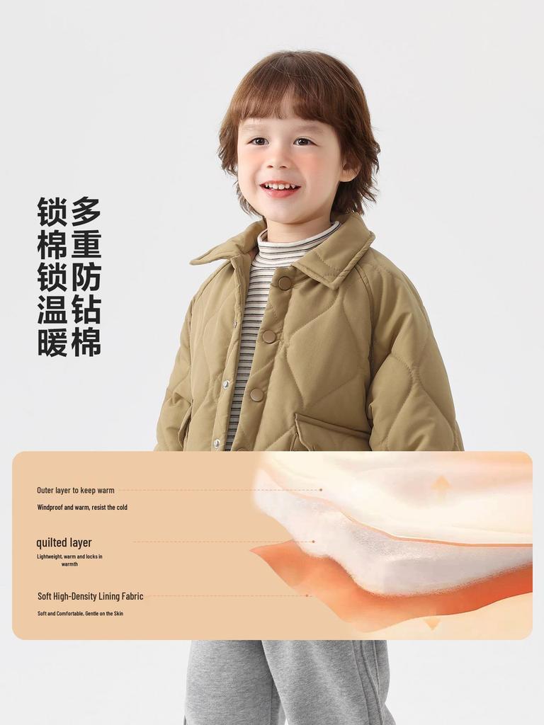 European Boys' Quilted Cotton Jacket – Winter 2025 Children & Toddler Wear