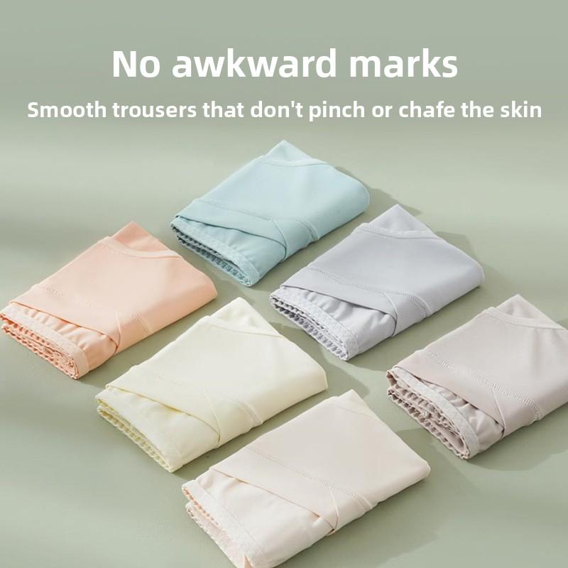 Women's Summer Thin Lace Ice Silk Low Waist Belly Comfort Antibacterial Pregnant Briefs