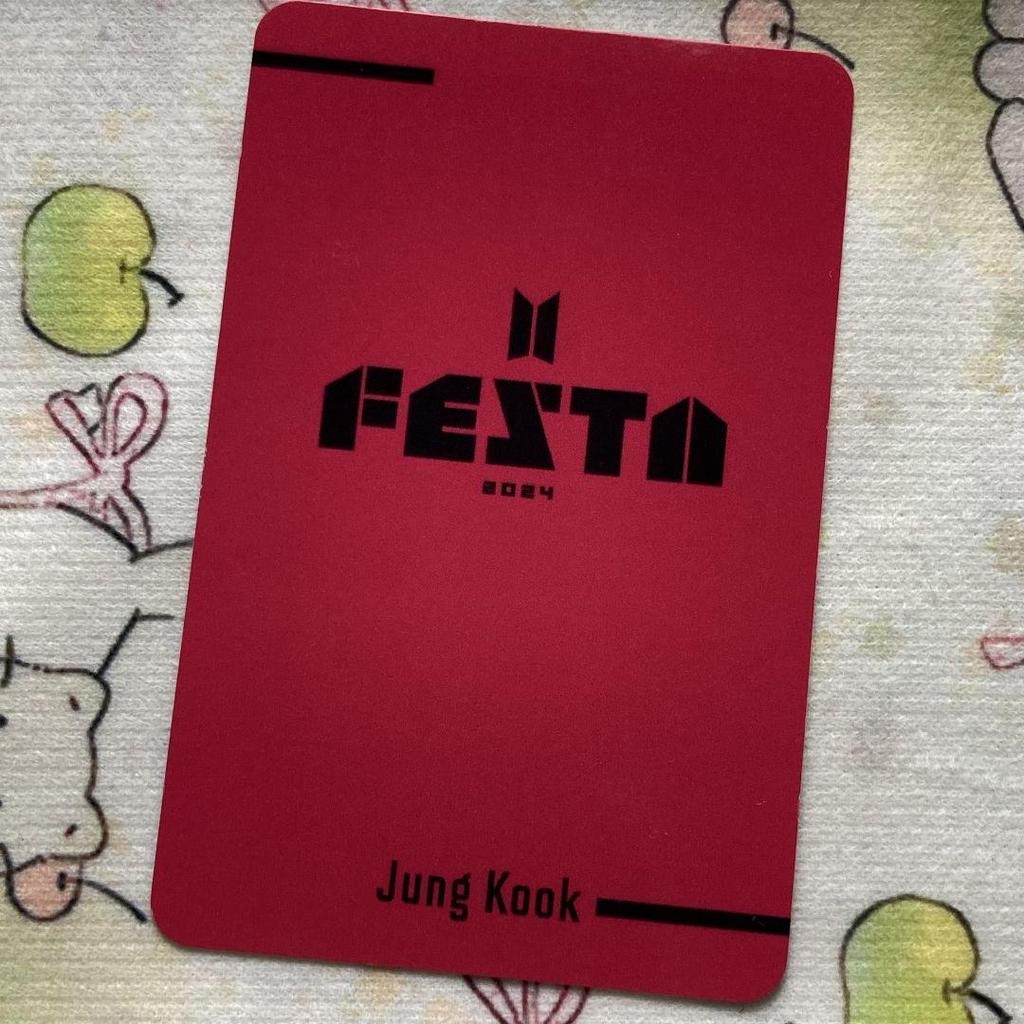 [USED] 11th Anniversary Limited Edition Jungkook FESTA 2024 ARMY ZONE Trading Card BTS