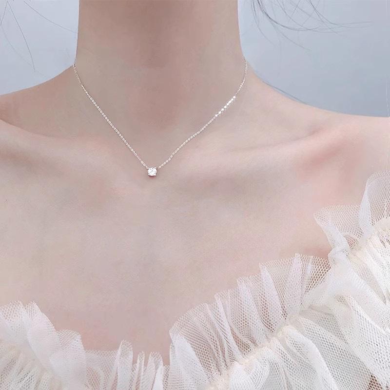 Women's Light Luxury Diamond Zircon Clavicle Necklace - Minimalist Fairy Style