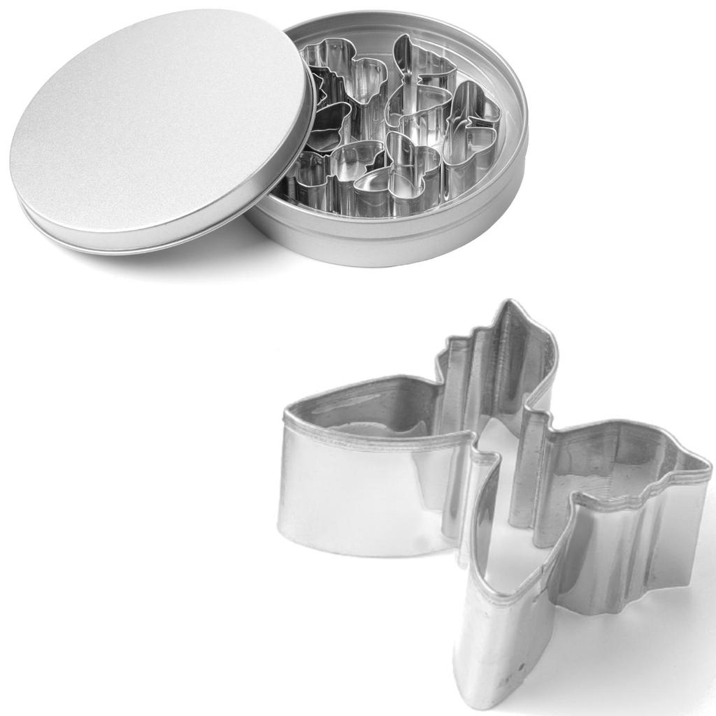 Confectionery cutter mold for cake template BUTTERFLY SET 8 pcs HENDI 673782
