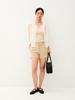 Antome Claire Linen Sheer Cardigan (White)