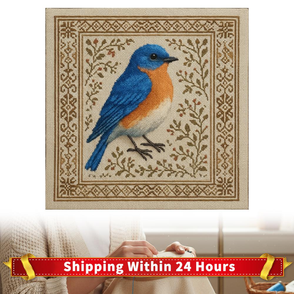 Stamped Cross Stitch Kits with Birds Patterns DIY Handmade Sewing Craft Needlepoint Kits DIY Embroidery Kit for Adults Beginners