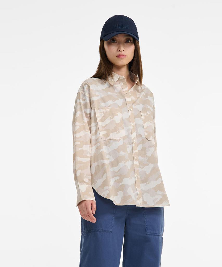 Aigle Women'S Signature Pattern Shirt Ais25Wshi005Lapr