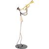 Trumpet Player Figurine Modern Abstract Handcrafted Metal Musician Sculpture for Living Room Tabletop Shelf Desk Office