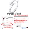 Custom Engrave Promise Ring for Women Stainless Steel Tiny Open Two Name Initial  Ring 2mm Thin Gifts