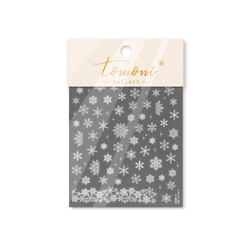 

Tomoni Durable Snowflake Nail Art Stickers for Kids Mobile Phone Stationery