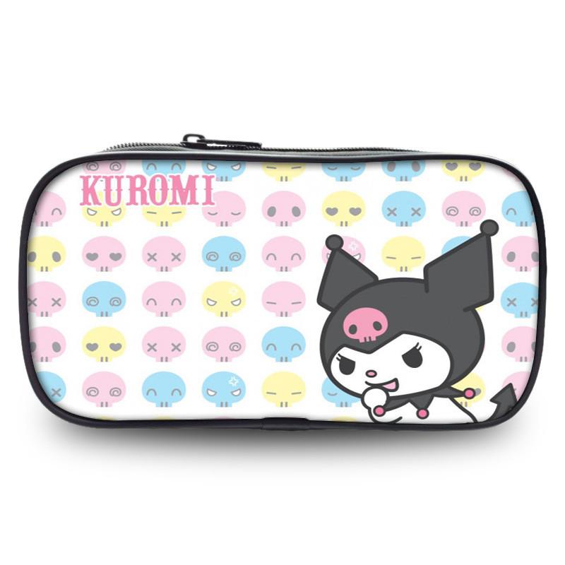 Cute Kuromi Pencil Case Sanrio Student Large Capacity Stationery Storage Bag