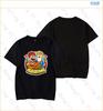 New Adult Kurzarm BURGER POMMES Cartoon Aufdruck Locker Pullover