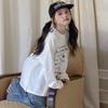 Girls Korean Style T-shirt Trendy Brand Loose Long-sleeved Letter Printed Bottoming Shirt Lazy Style Casual T-shirt