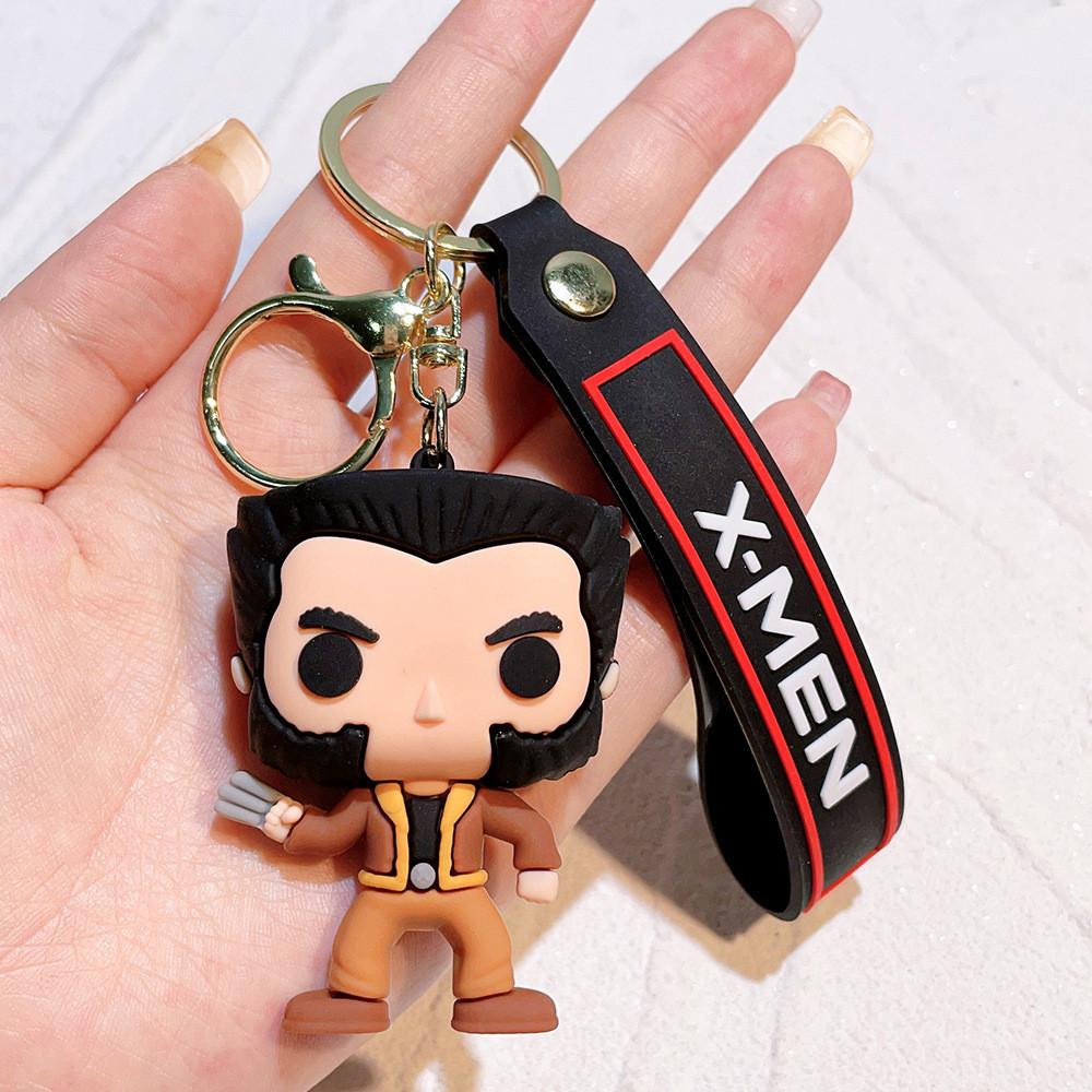 Adorable Deadpool Wolverine Keychain Cute Cartoon Key Fob For Bags And Cars