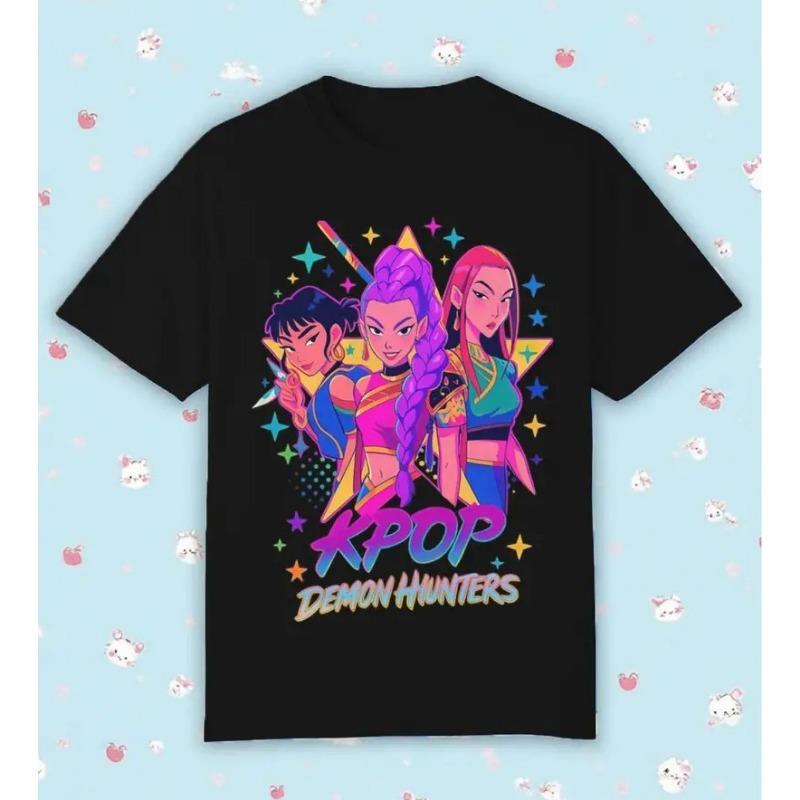 Kpop Κυνηγοί Δαιμόνων Γραφικό T-Shirt Αγόρια Κορίτσια Χαριτωμένο Anime Μπλουζάκι με Στρογγυλή Λαιμόκοψη για Ηλικίες 3-13 Ετών Καλοκαιρινά Παιδικά Άνετα Τοπ Μπλουζάκια