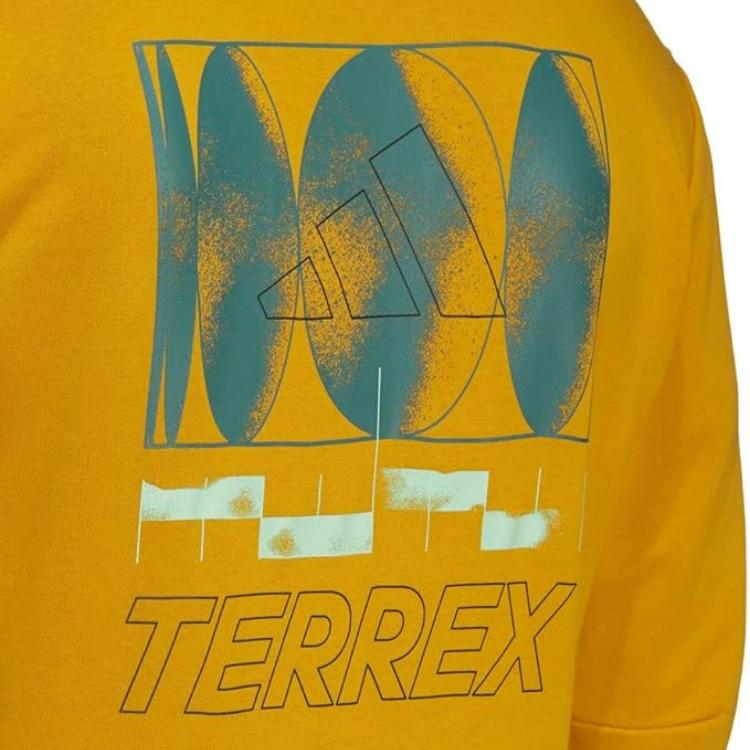 Adidas Terrex Pullover Hooded Comfortable Sweatshirt Men Sweatshirt Ginger-Yellow FT9915