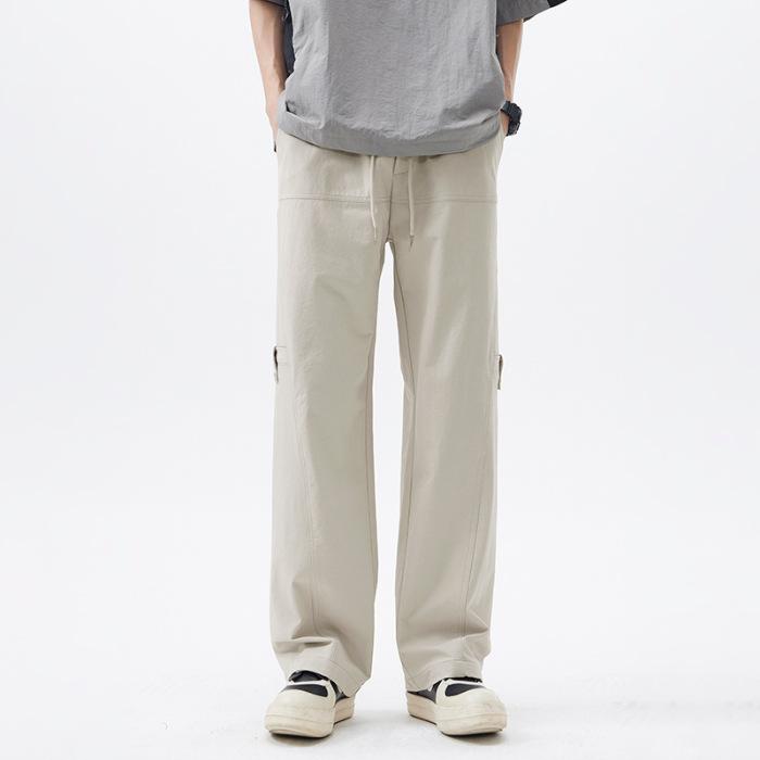 Heavy new straight overalls men's spring and autumn new American loose casual trousers trendy paratrooper pants