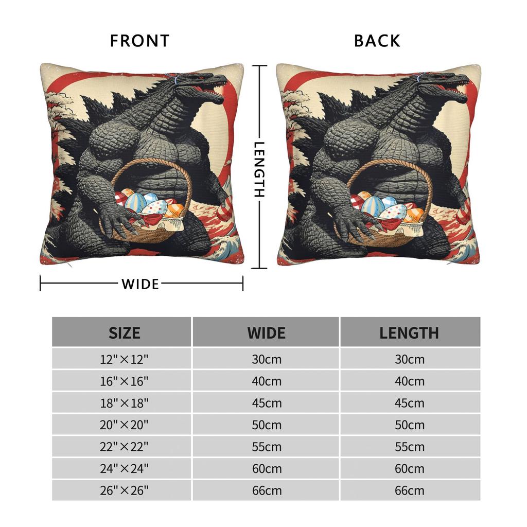 Kaiju Easter Monster Eggs Easter Day Pillowcases Funny Pillow Case For Living Room Sofa Soft Pillow Cover