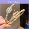 Geometric Oval Jewelry Bracelet With Zirconia In Gold Plating For Fashionable Office Wear
