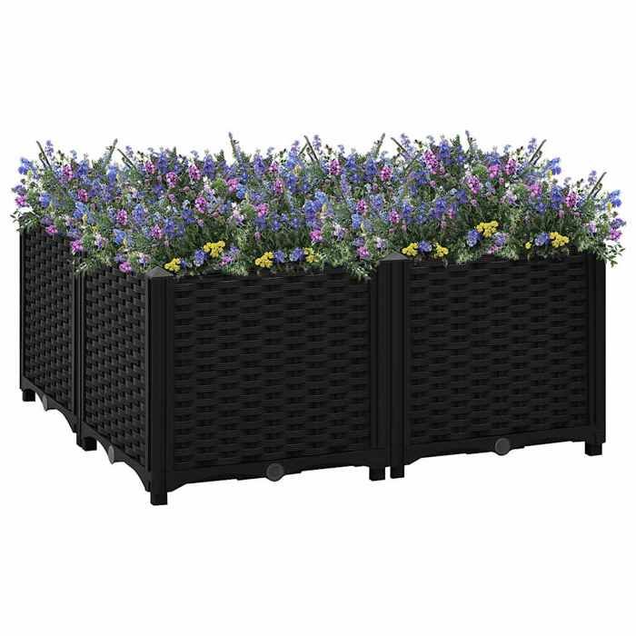 316540 vidaXL Lit surélevé 80x80x38 cm Polypropylène