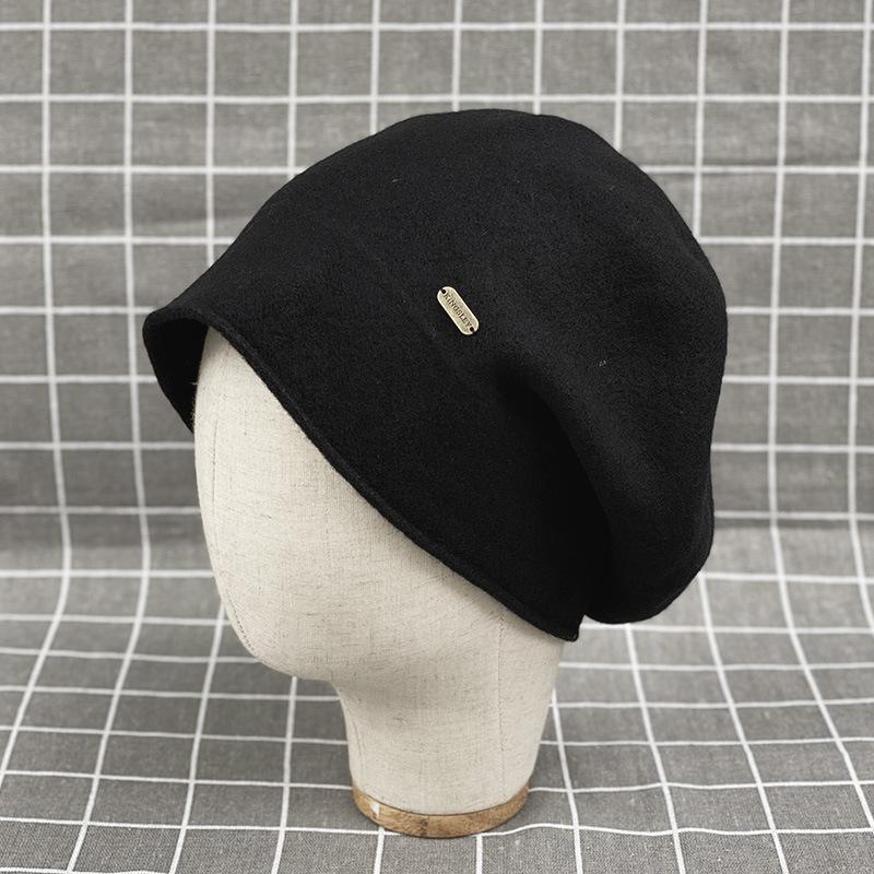 Japanese Variety Of Shape Stacking Hat Children'S Warm Wool Pullover Hat Australian Hair Pullover Hat Simple Knitted Hat