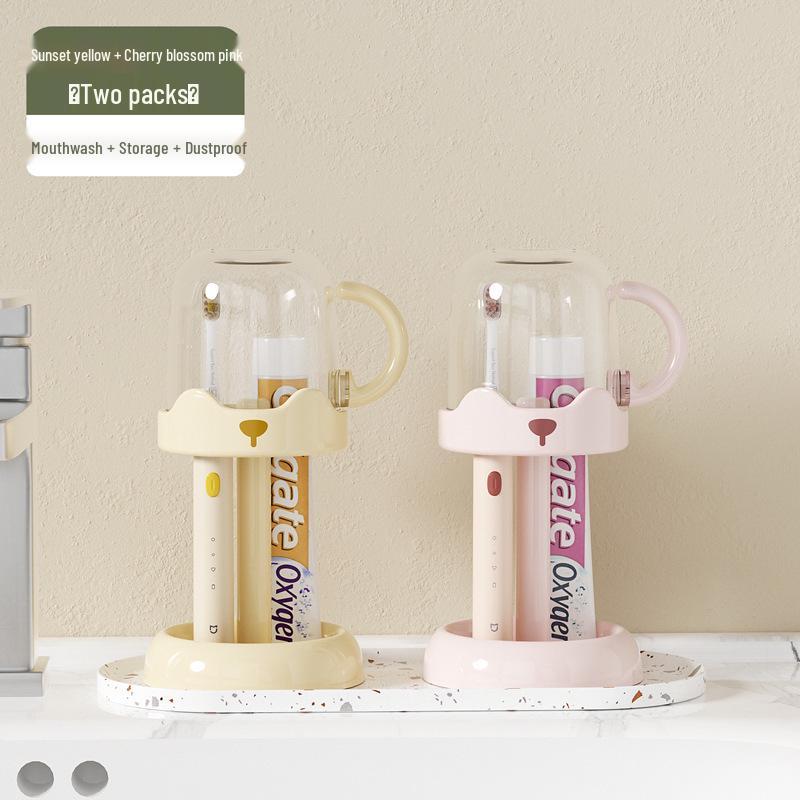 Mold-Proof Toothbrush Holder & Washbasin: Cute, Food-Grade Student Dormitory Cup with Drainage