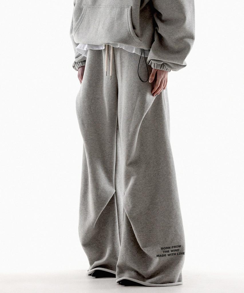 Paensyo Mwl Small Geometry Flare Sweat Pants - Melange