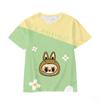 2025 New Trendy Animation Labubu Cartoon 3D Printing Comfortable Loose Round Neck Short Sleeve T-shirt