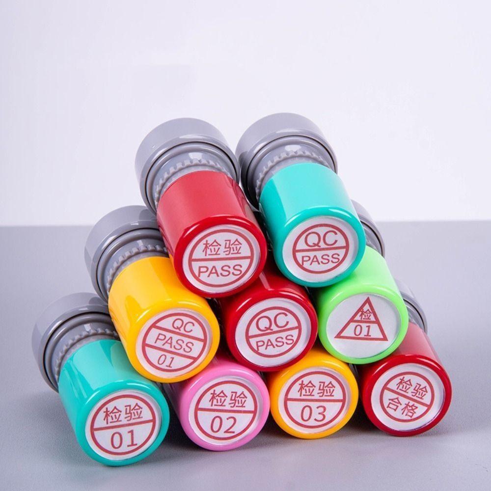 Engraved QA QC Inspect Stamp Self-Inking Quality Inspection Stamp Quality PASS Stamp  Office Supply