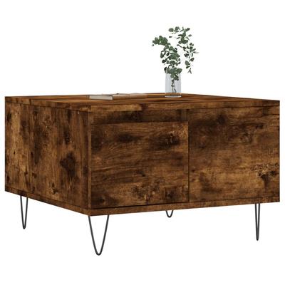 Coffee Table Smoked Oak 55x55x36.5 Cm Particleboard