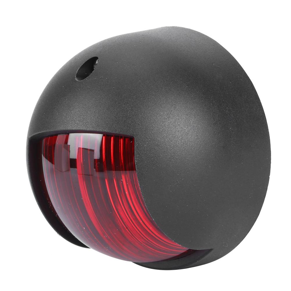 12V Runde LED Navigationsleuchte Wasserdicht Backbord Steuerbord Lampe für Marineboot Yacht Schwarzes Gehäuse RotGrün