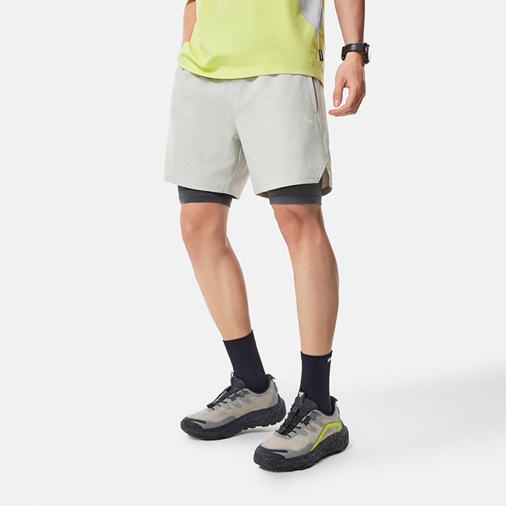 Li Ning Fitness Series Logo Stitching Sports Shorts Men Shorts AKSW245-3