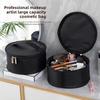 Large Capacity Travel Toiletry Organizer Black Nylon Cosmetic Storage Box  Countertop