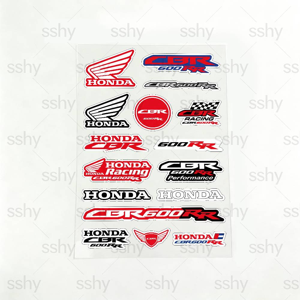 WYEY7 FOR HONDA CBR600RR Reflective Motorcycle Stickers Waterproof Vinyl Decals for Motorbike Helmet Fuel Tank Bike 20x30cm