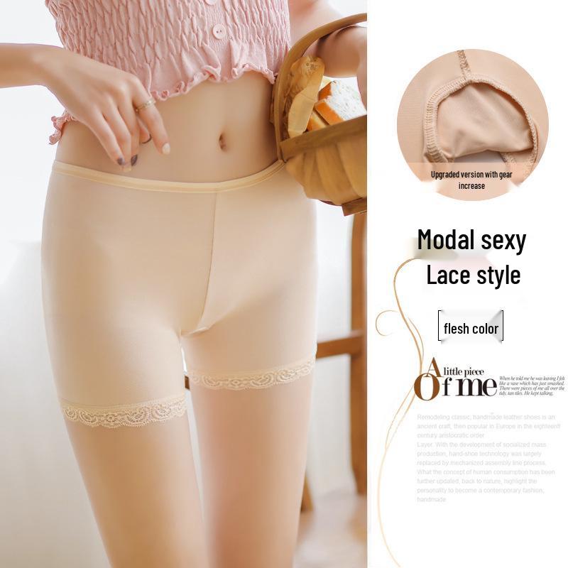 Women s Summer Anti-Exposure Seamless White Safety Shorts – Lightweight, Breathable, Large Size M for 35-45 kg