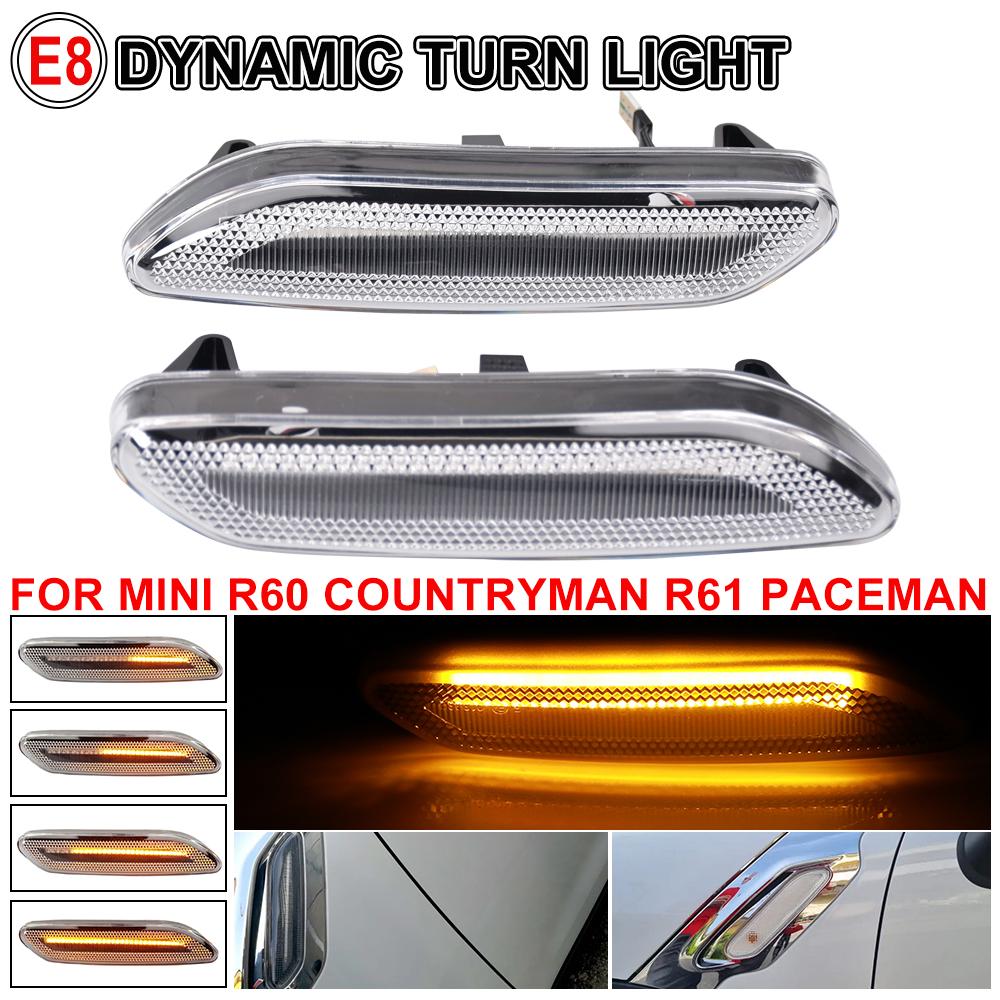 Dynamische LED-Seitenmarkierungsleuchte für Mini Cooper R60 R61 2010-2017 2016 2015 LED-Laufblinker für Mini Countryman