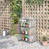 Greenhouse with Shelves, Winter-Proof Foil Greenhouse Hothouse for Balcony, 69 x 49 x 125 cm, Transparent