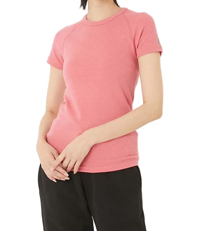 HOLLYWOOD RANCH MARKET Stretch French Rib Short Sleeve Made In Japan Salmon T-Shirt, (JP, Alphabet, XL, Pink)