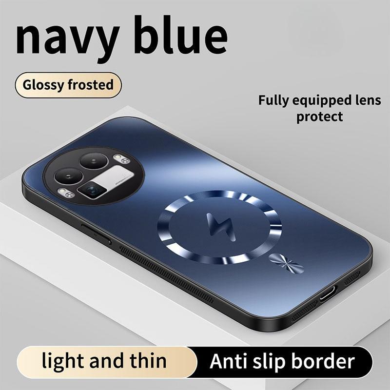 For Realme GT8 Case Integrated Magnetic Light-absorbing Fashion Ice Image Frosted Surface Shock Absorption Box