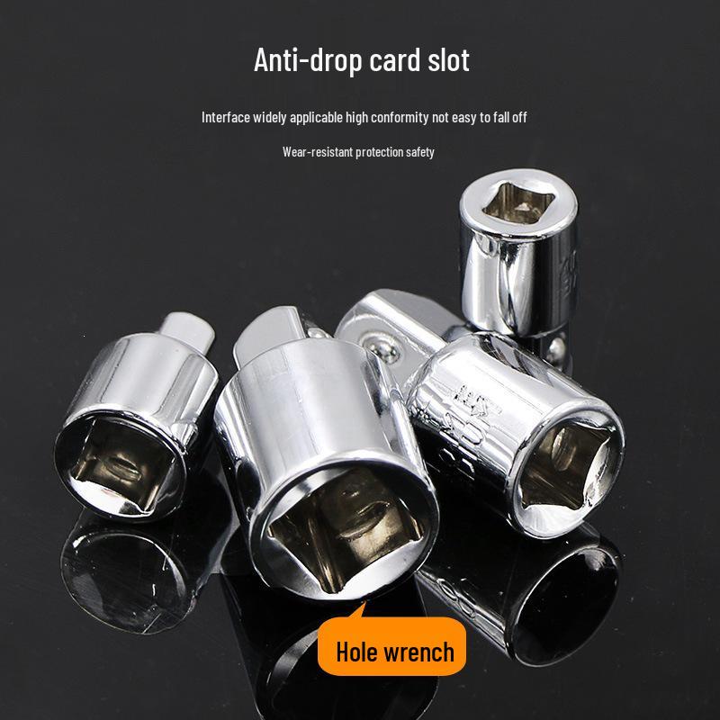 CR-V Chrome Vanadium Steel Ratchet Wrench Socket Adapter: 1/2" to 3/8" to 1/4" Fly