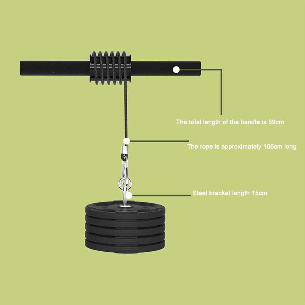 Wrist Roller Exerciser Thickened Sponge Grip Forearm Muscle Strength Workout Bar Bodybuilding Unisex Portable Fitness Equipment