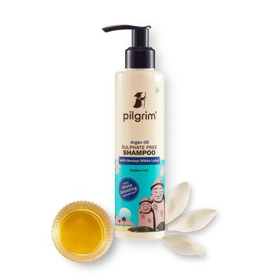 Pilgrim Mild Sulphate Free Shampoo with Argan Oil for Dry Frizzy Hair, Men and Women, 200 Ml Pack