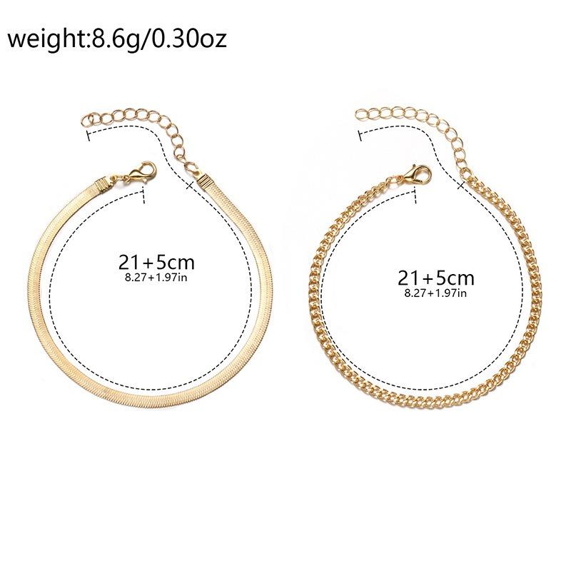 Alloy double-layer anklet jewelry new thick chain jewelry high-end bracelet girls anklet