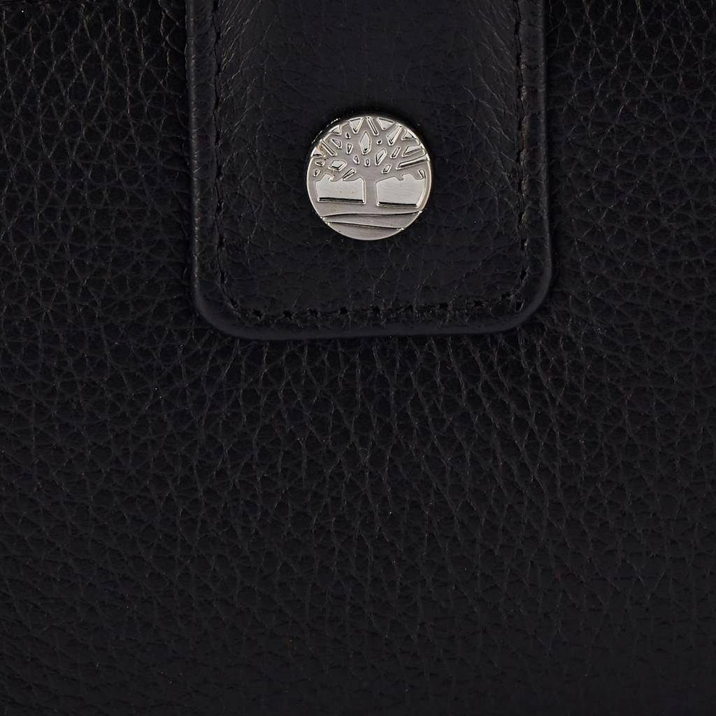 Timberland Leather RFID Small Indexer Bifold US One Black Women's Wallet, Size Size, Color
