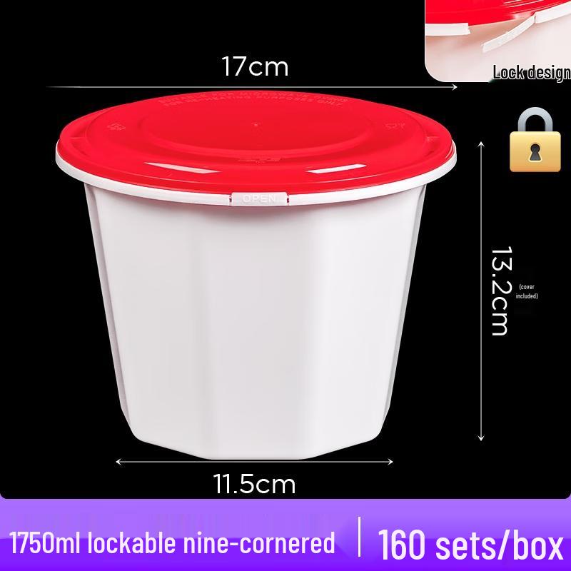Wuhe Disposable Lock-Buckle Takeout Containers