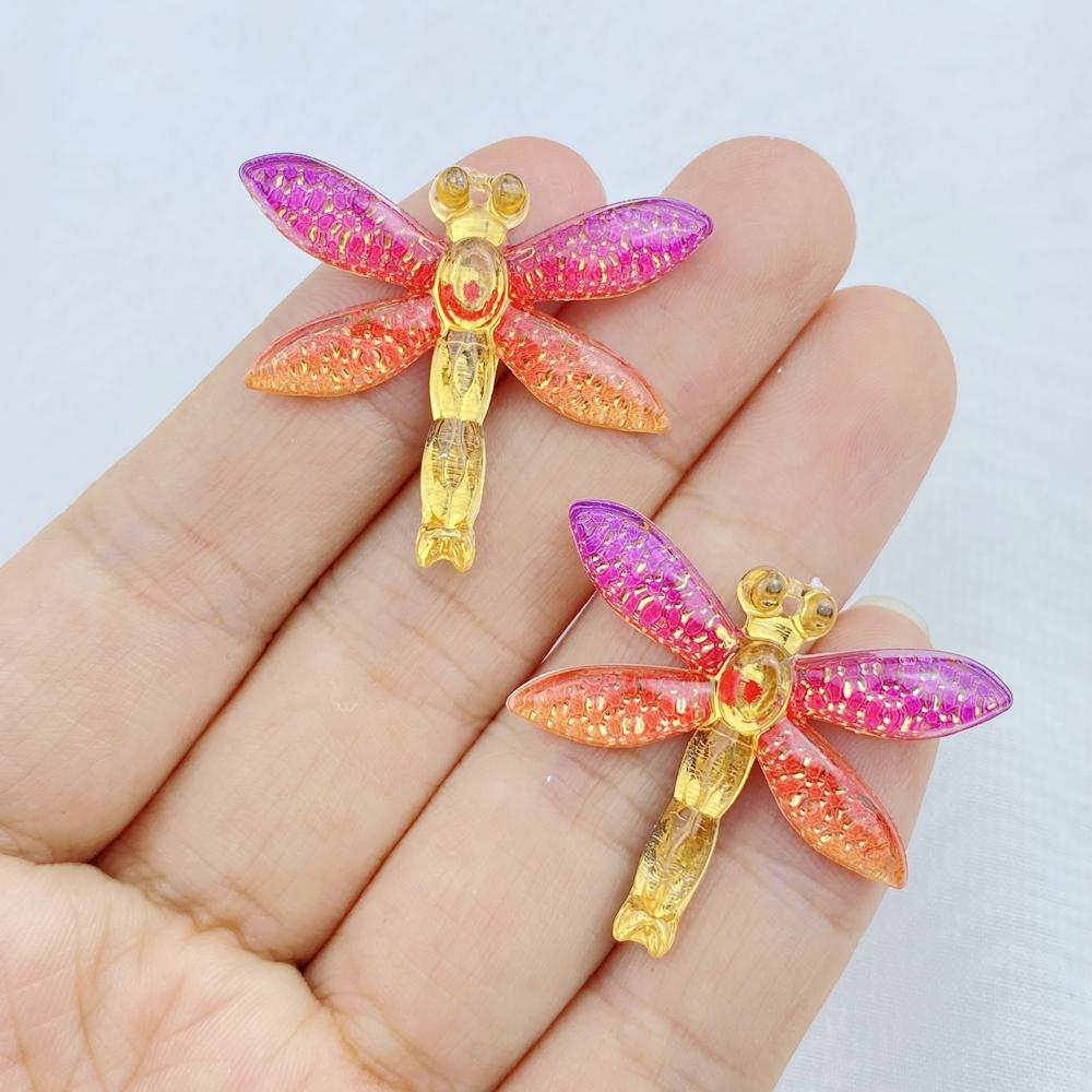 10 PEZZI Nuova Resina Cartone Animato Carino Serie Libellula Dorso Piatto Decorazione Casa Fai da Te Artigianato Scrapbooking Accessori Gioielli