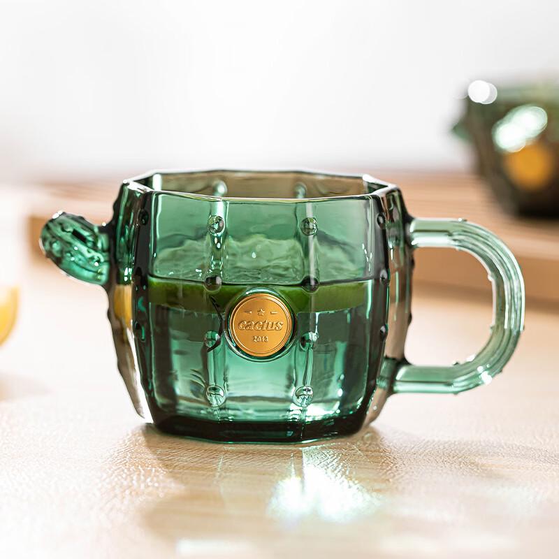 Set di bicchieri e ciotole in vetro a forma di cactus LOVWISH